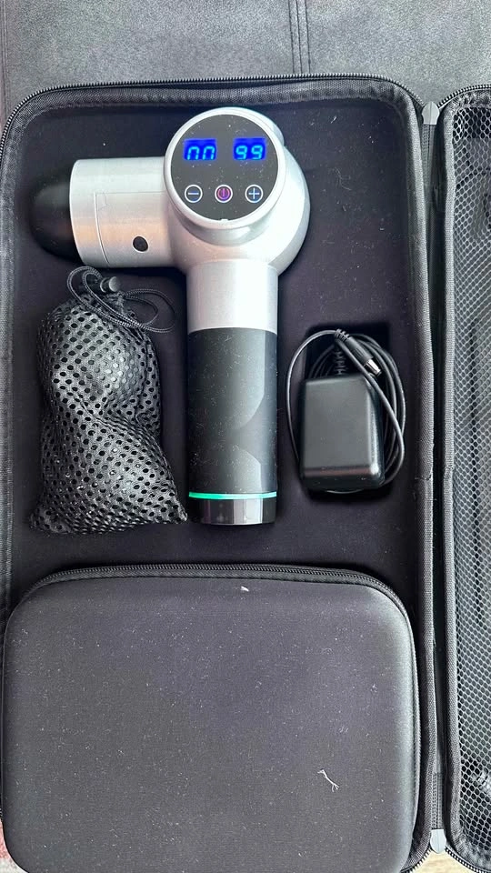 Percussion Massage Gun with Attachments and Carrying Case