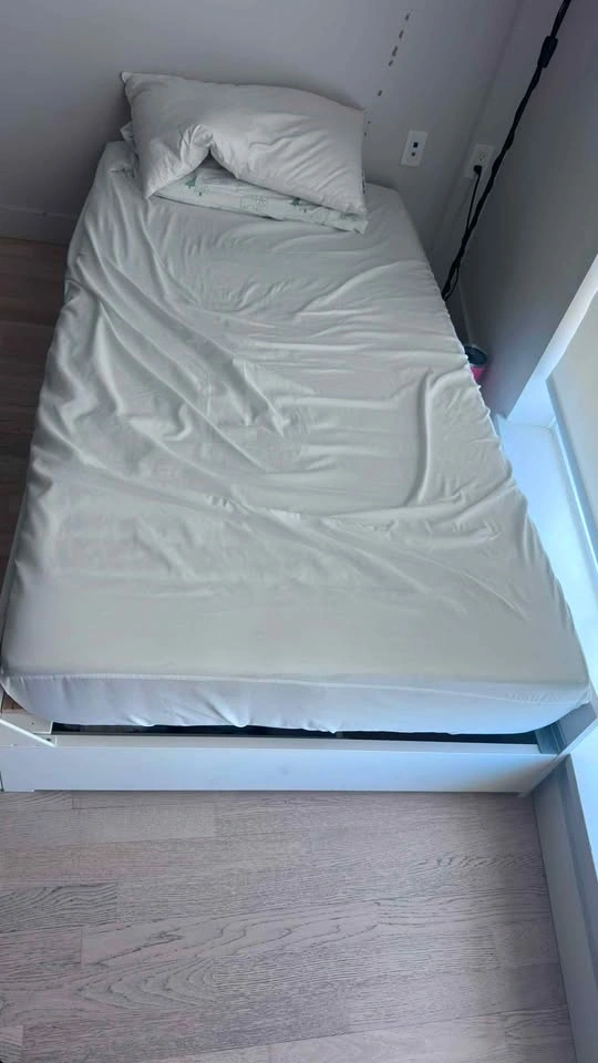 IKEA MALM Twin Bed Frame with 2 Storage Drawers and mattress - photo 3