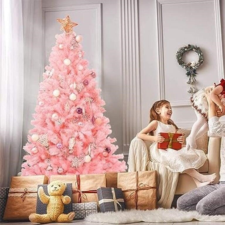 Pink Christmas Tree with Metal Legs 4 Ft. Decoration - photo 2