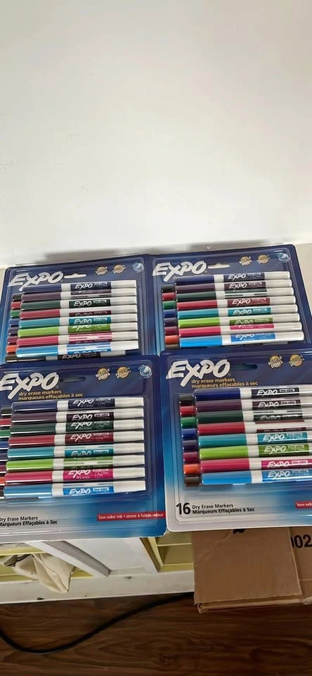 4 sets of expo dry erase markers