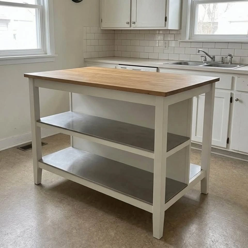 (can deliver) IKEA STENSTORP Kitchen Island - White