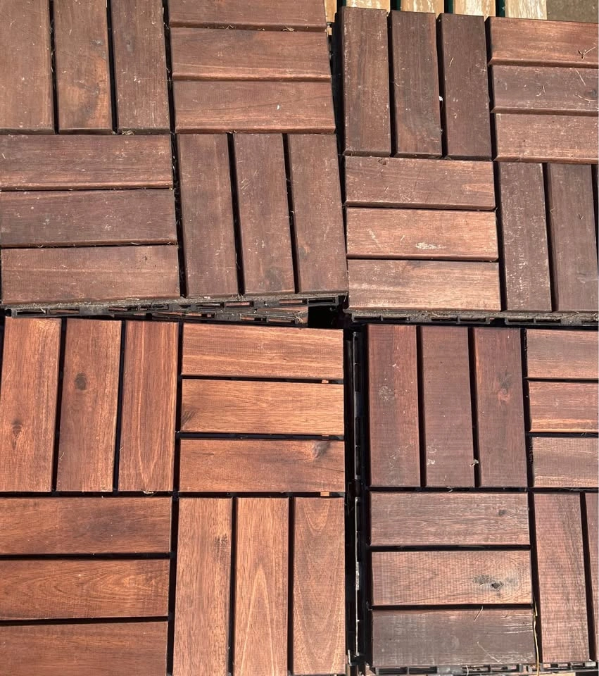 87 IKEA RUNNEN Acacia Wood Deck Tiles - photo 3