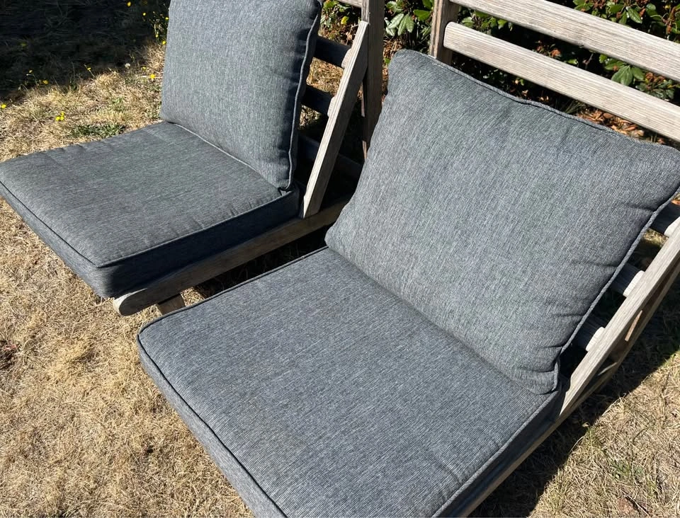 (can deliver) Dark Grey Patio Cushions – 2 Sets Available - photo 4