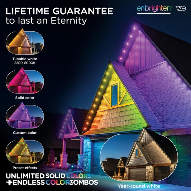 Enbrighten WiFi VIBE Color-Changing Outdoor Lights 72 Ct, 100Ft - photo 4