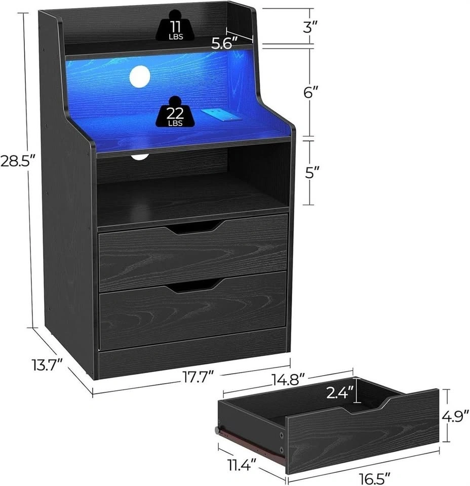 NEW-Rolanstar Nightstand - photo 3