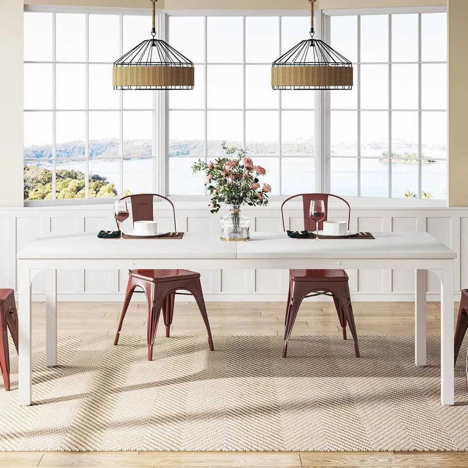 NEW-White Dining Table for 6-8 Person - photo 2