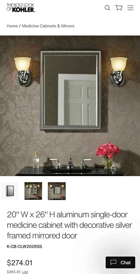 Medicine cabinet mirror