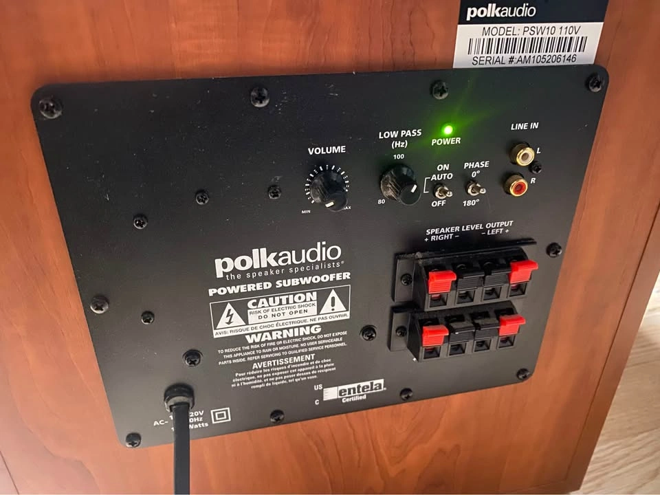 Polk Audio PSW10 Powered subwoofer (Cherry) - photo 2