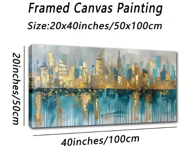 NEW Wall Art, 20x40 inches Framed Painting - photo 2