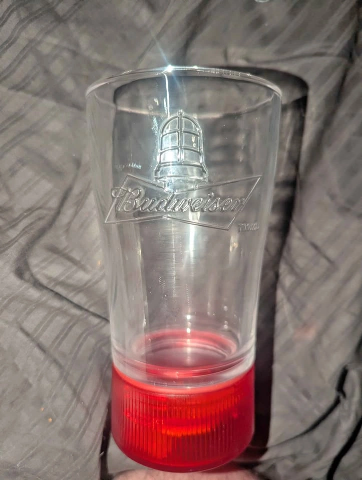 Budweiser Red Light Goal Glass