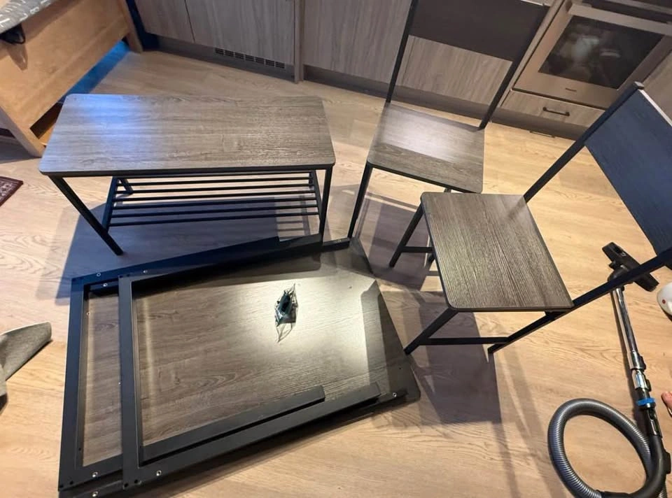 Dining table with chairs and bench - photo 3