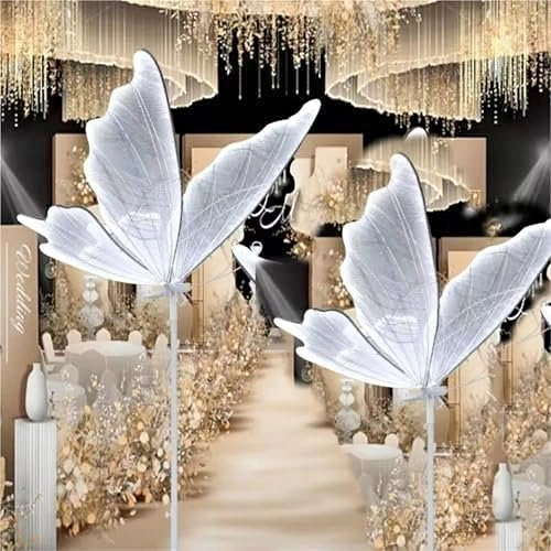 LED Butterfly Floor Lamp Set of 2 (White Light, 24")