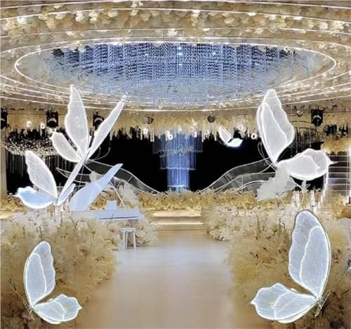 LED Butterfly Floor Lamp Set of 2 (White Light, 24") - photo 2