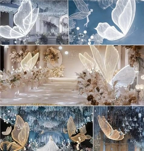 LED Butterfly Floor Lamp Set of 2 (White Light, 24") - photo 3