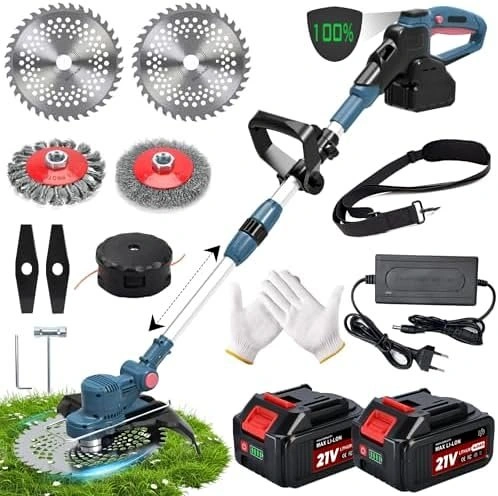 Electric Weed Wacker, Foldable Cordless String Trimmer