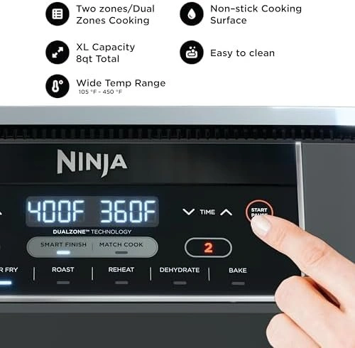 Ninja Foodi Air Fryer, 8 Qt DualZone, 6-in-1, Brand New - photo 2