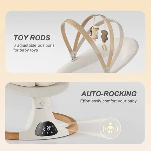 Monamii Baby Swing for Infants with Bluetooth and Music - photo 5