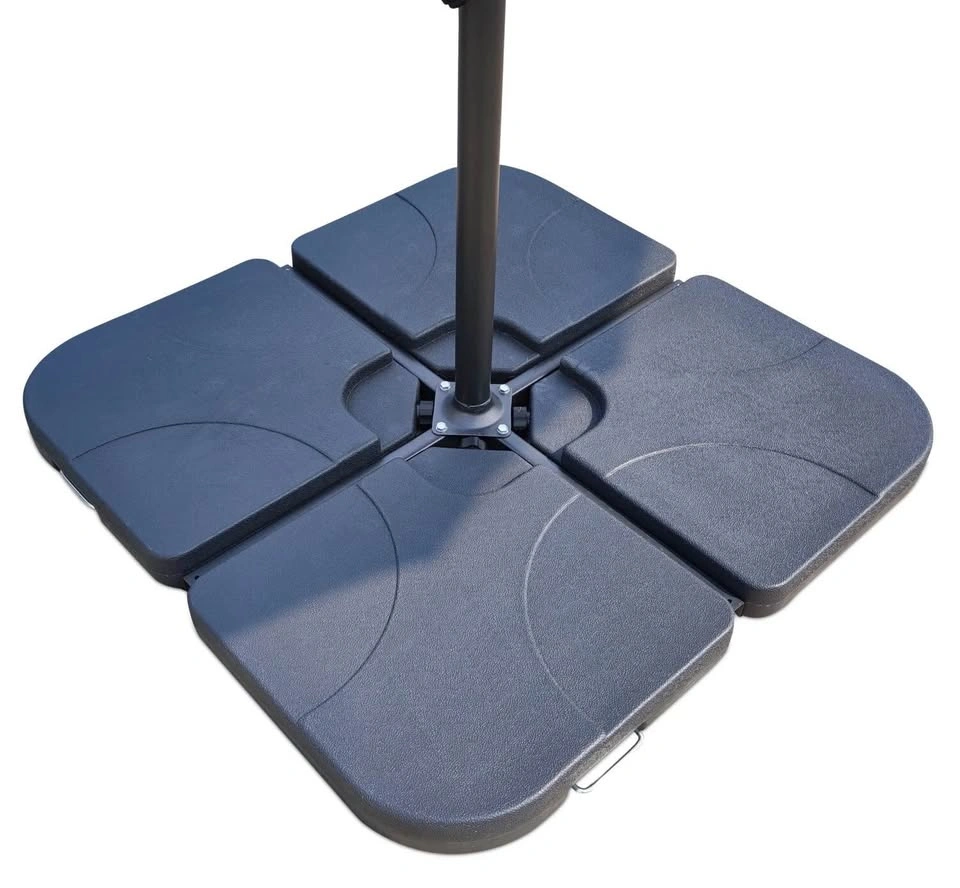Shanghai Outdoor Patio Umbrella with Base - Charcoal - photo 2