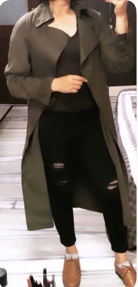Babaton Olive Green Trench Coat from Aritzia - photo 4