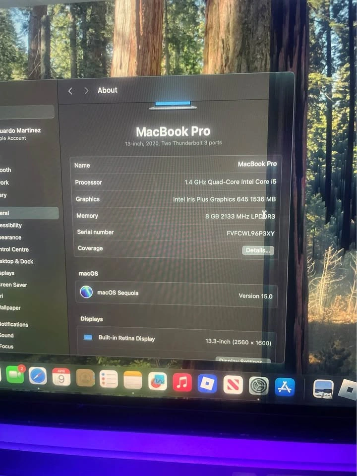 Apple MacBook Pro 2020 13.3" i5 8GB 512GB - Broken Screen - photo 5