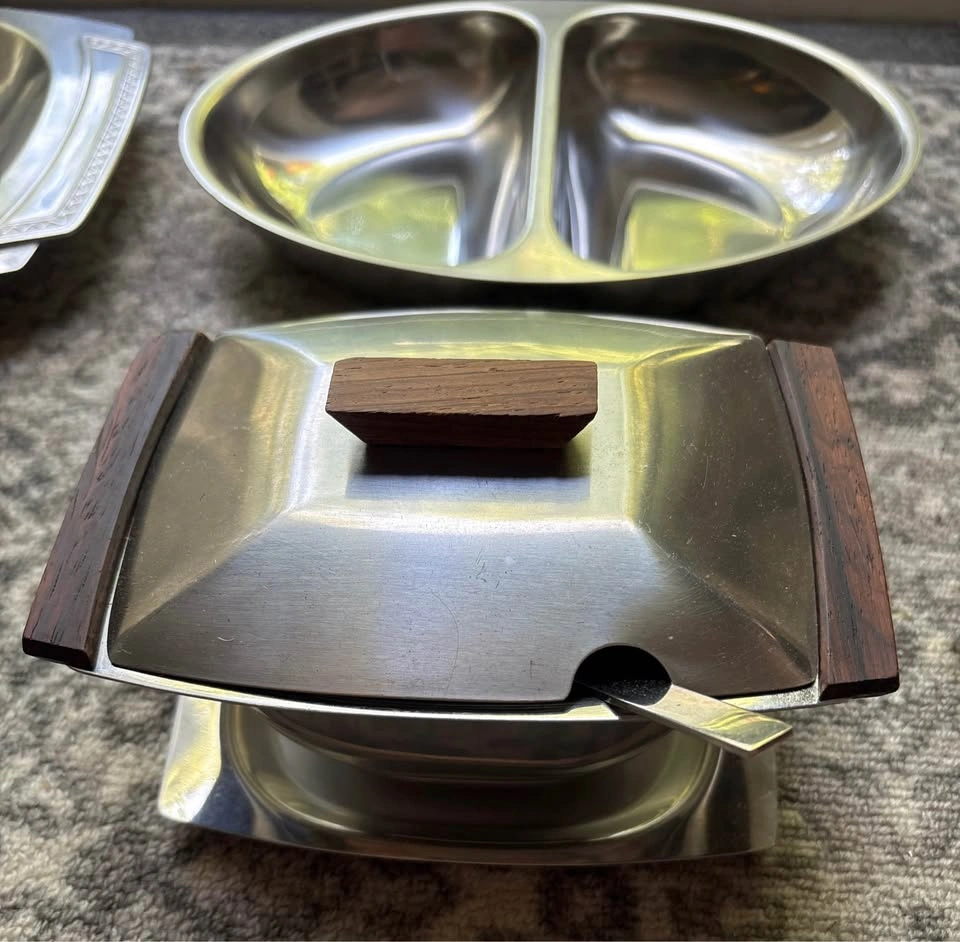 Vintage Mid-Century Gense Sweden Stainless Steel Servingware - photo 2