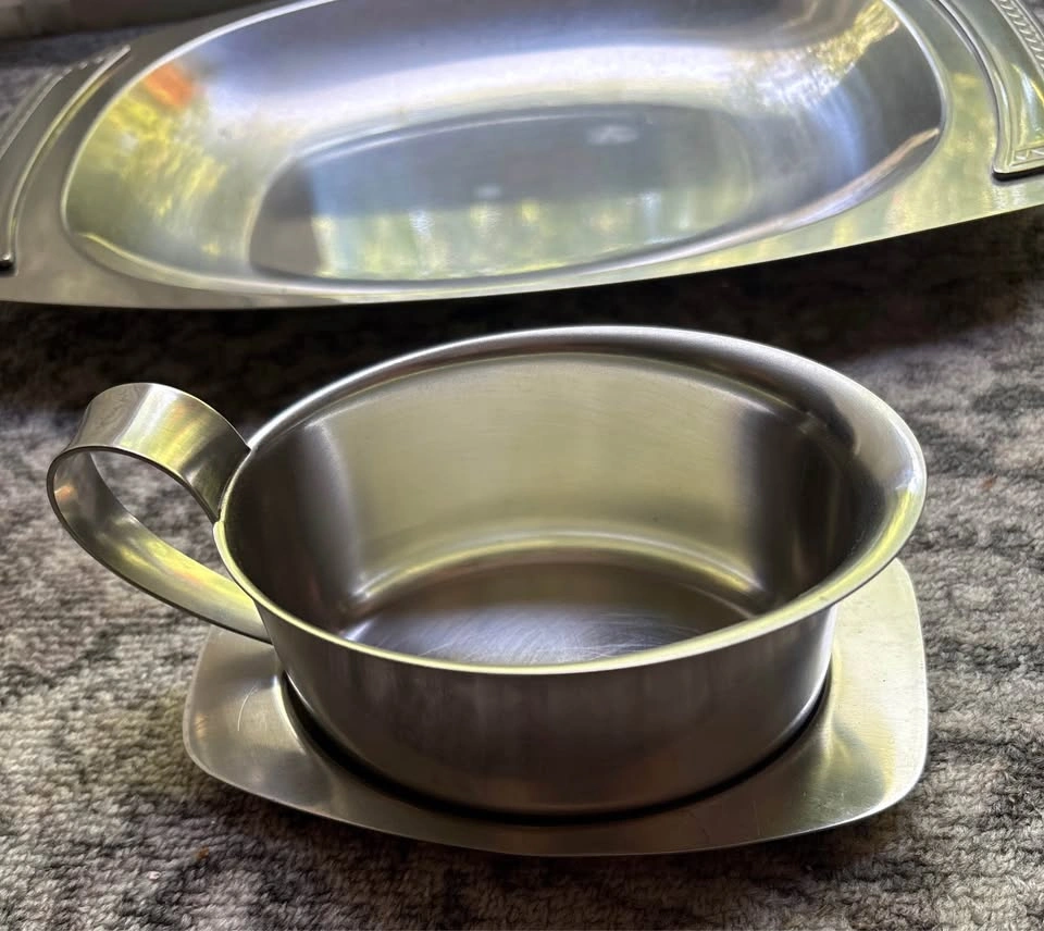 Vintage Mid-Century Gense Sweden Stainless Steel Servingware - photo 4