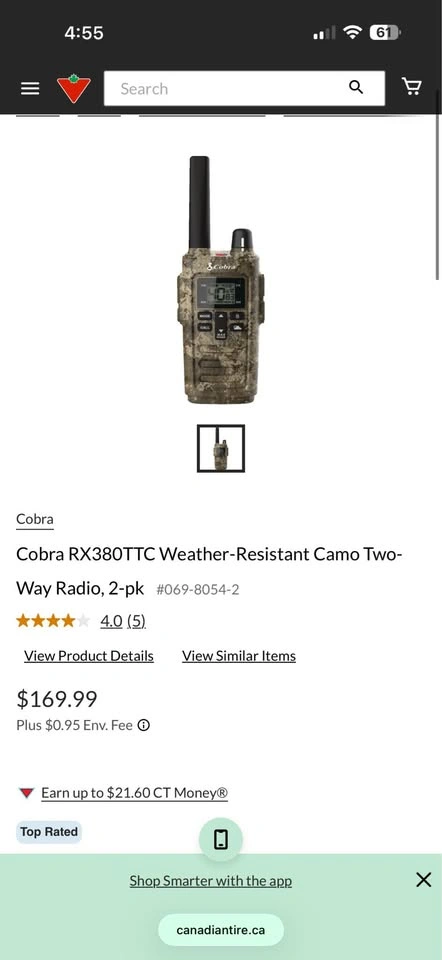 Cobra RX380TTC Camouflage Walkie Talkie Radio - photo 5