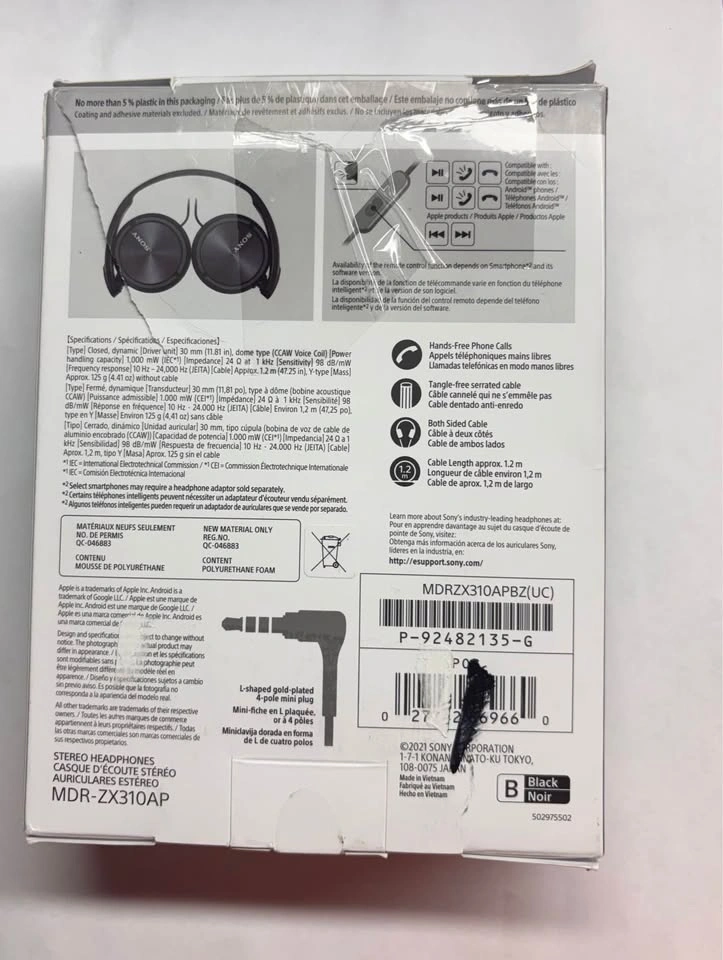 Sony MDR-ZX310AP Wired Headphones - photo 2