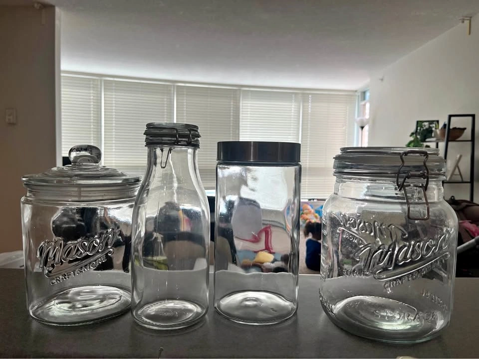 Mason Craft & More and IKEA Glass Storage Jars