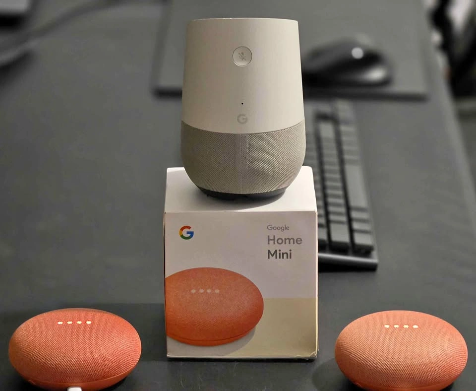 Google Home + 2 Google Home Mini Speakers