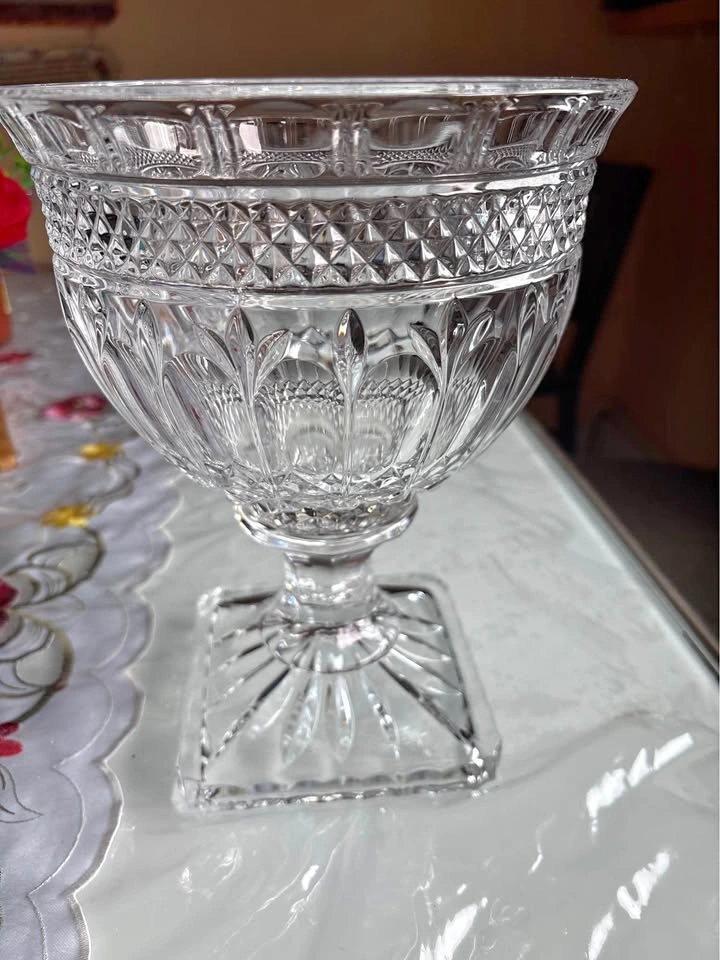 Beautiful Heavy Glass Crystal Bowl – $50