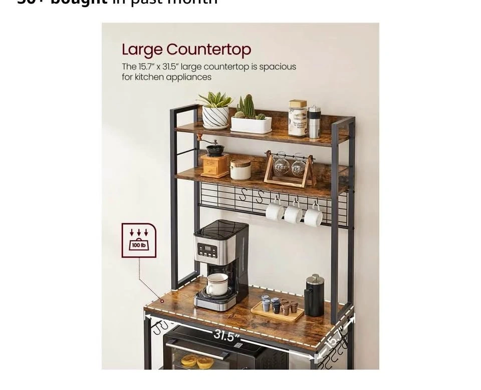 Kitchen Baker's Rack with Power Outlets (CHARCOAL GREY) 80W