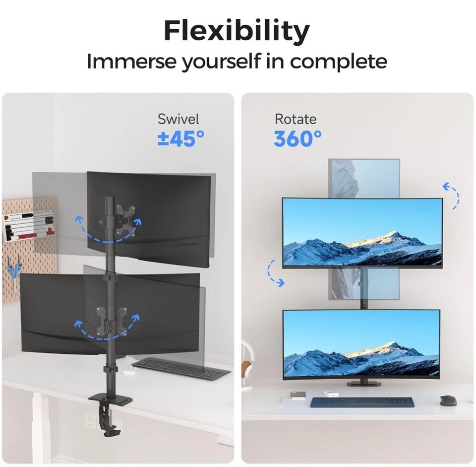 BRAND NEW: Fully Adjustable Dual Monitor Desk Mount - photo 4
