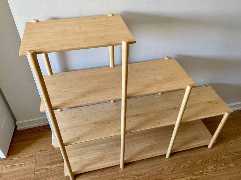 Bamboo bookshelf / room divider - photo 2
