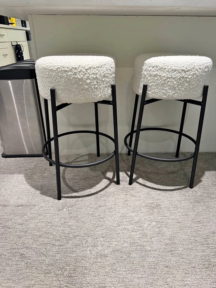 Wayfair Swivel 26.7 boucle counter stools