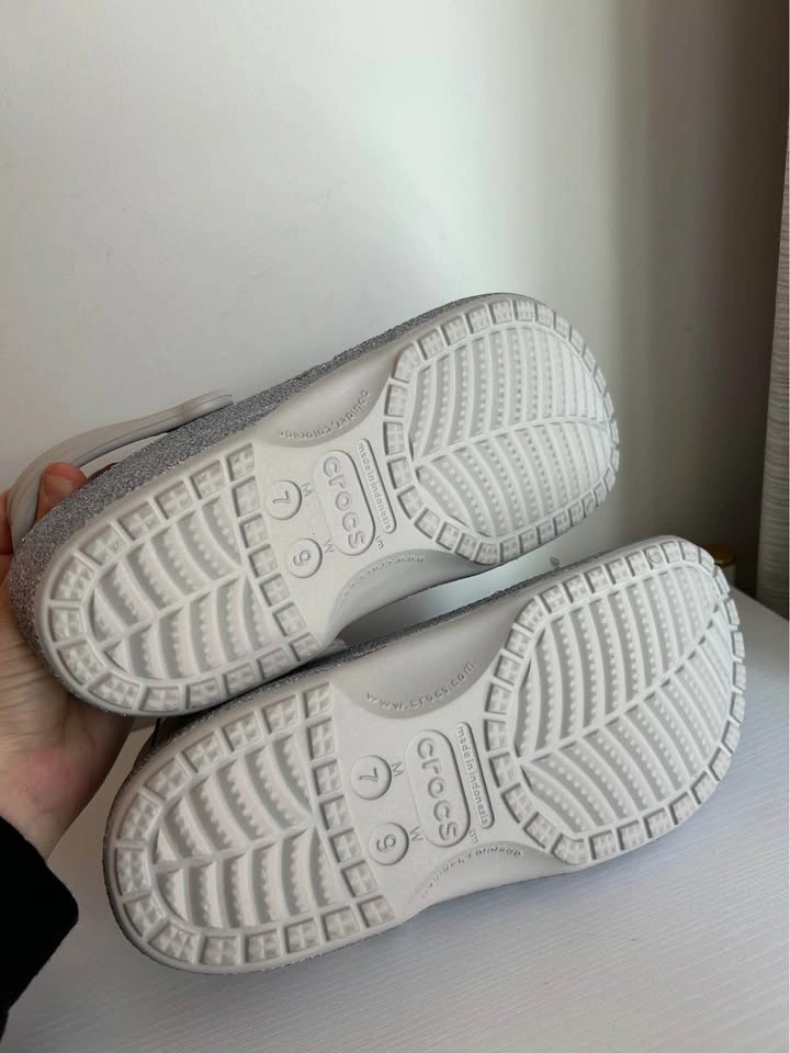 Crocs Glitter Clog Silver Sparkle Size 9- NEW - photo 5