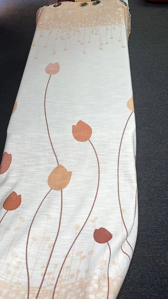 Floral and orange curtains $20 for both