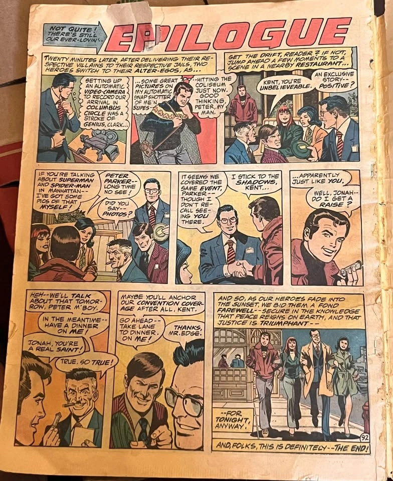 1976 Superman vs. The Amazing Spider-Man Treasury Comic - photo 3