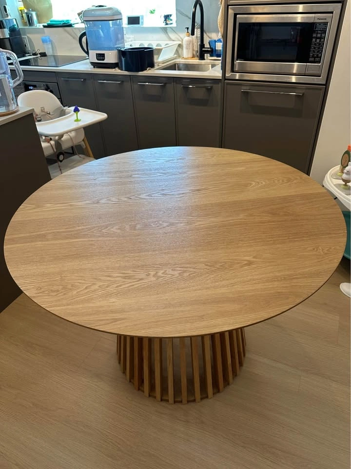 Wooden oval dining table - photo 2