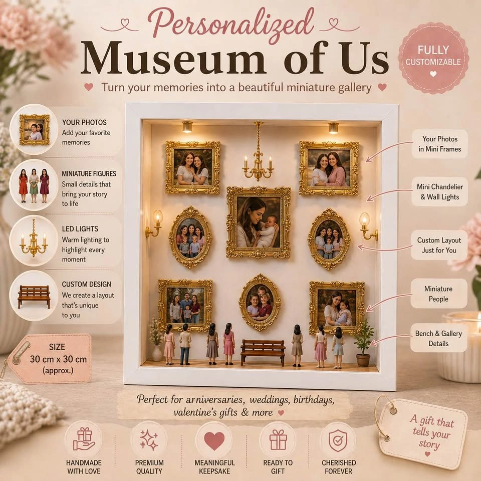 Personalized Museum of Us Shadow Box – Custom Photo Memory Gift
