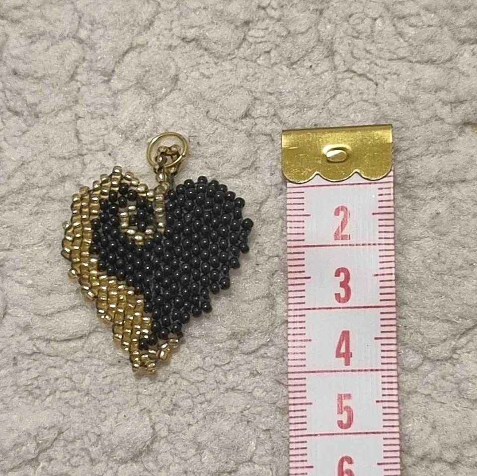 Handmade Beaded Heart Pendant