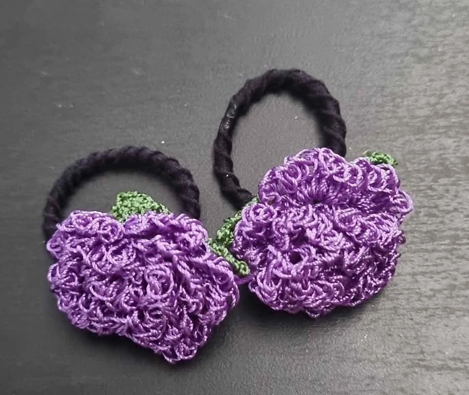 Handmade Crochet Flower Hair Ties for Girls & Toddlers - photo 2