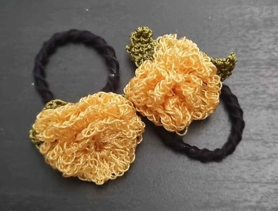 Handmade Crochet Flower Hair Ties for Girls & Toddlers - photo 4