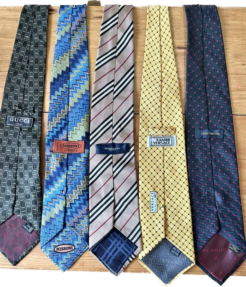 Designer silk ties