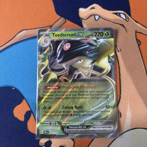 Toedscruel ex 022/197 SV03: Obsidian Flames Holo NM - photo 3