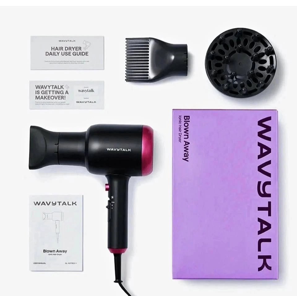 Wavytalk Blown Away Ionic Hair Dryer Black Fast Drying