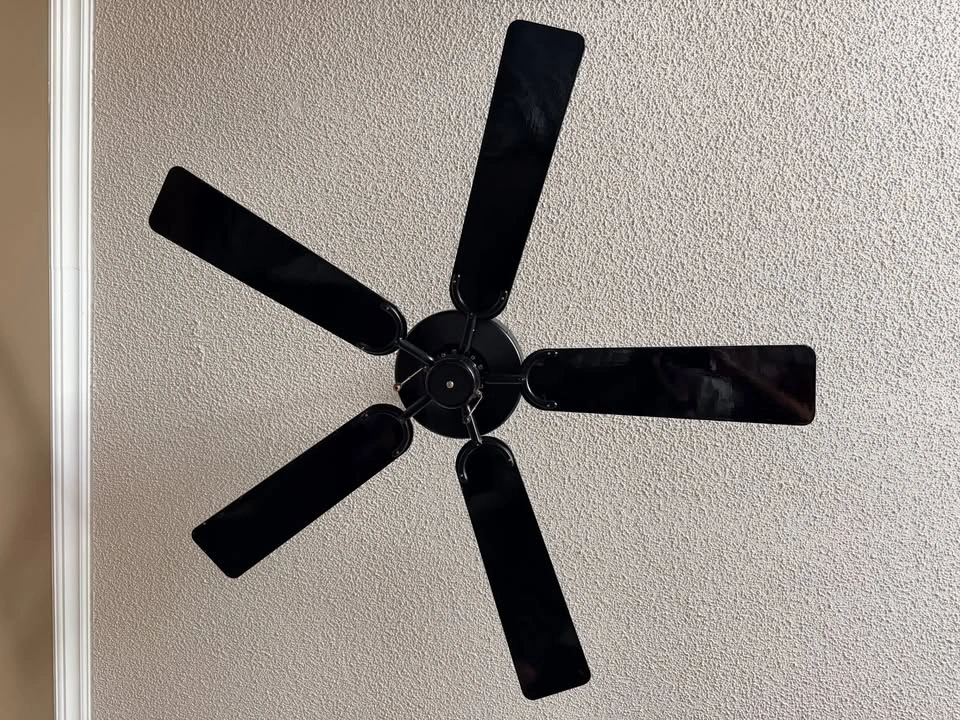 56-Inch Glossy Black 3-Speed Reversing Ceiling Fan - photo 2