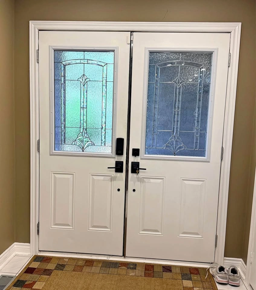 Double Steel Entry Doors with Inserts