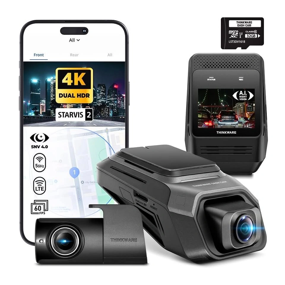 NEW IN BOX 4K Front and 1080P Rear Dash Cam, Sony STARVIS 2