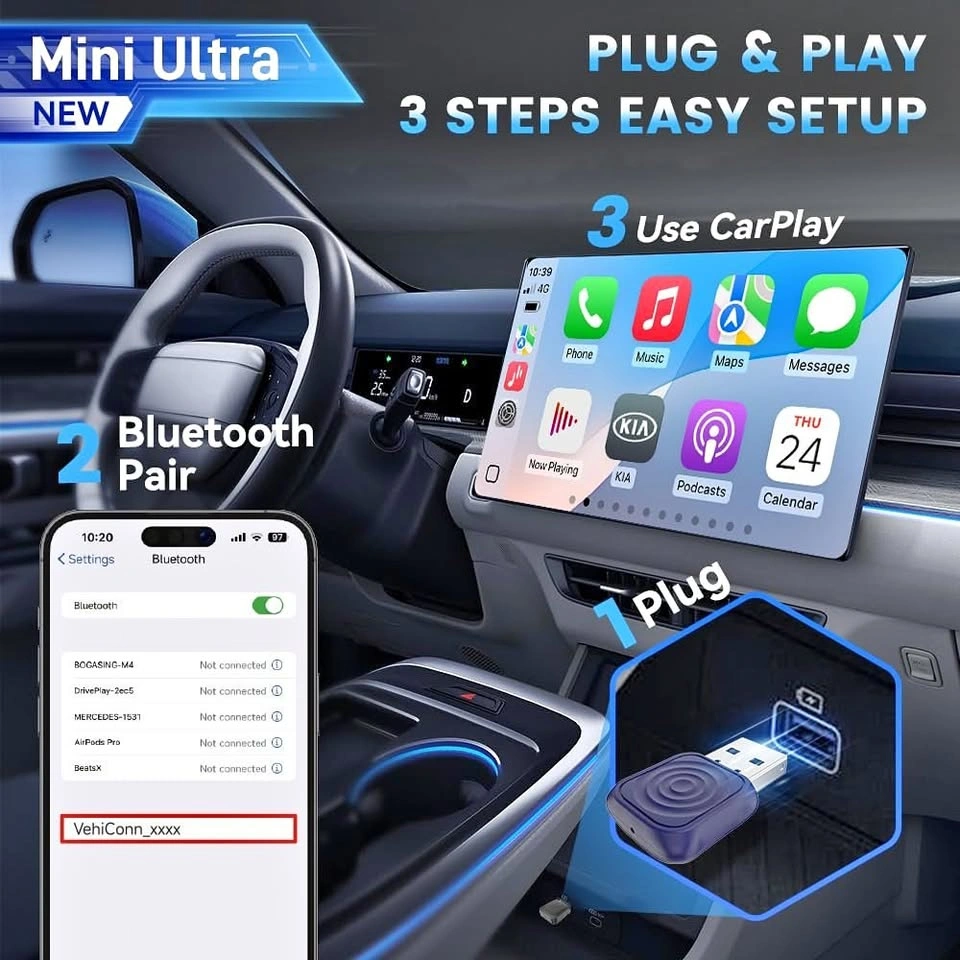 Carlinkit Mini Ultra 1 – Wireless CarPlay & Android Auto Adapter